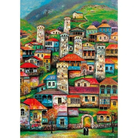Magnolia Beautiful Village David Martiashvili 1000pc Jigsaw Puzzle - Hobbytech Toys