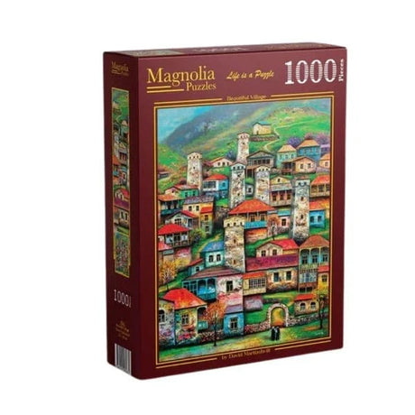 Magnolia Beautiful Village David Martiashvili 1000pc Jigsaw Puzzle - Hobbytech Toys