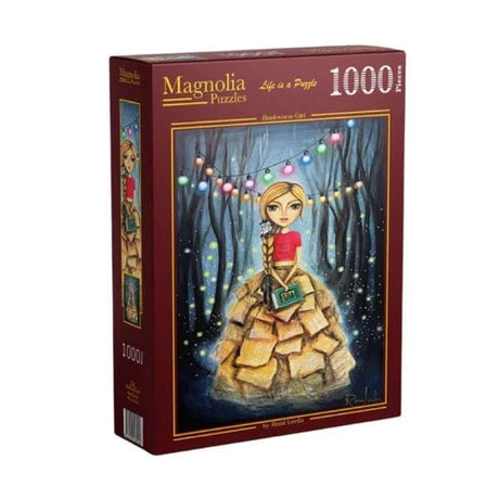 Magnolia Bookworm Girl Romi Lerda 1000pc Jigsaw Puzzle - Hobbytech Toys