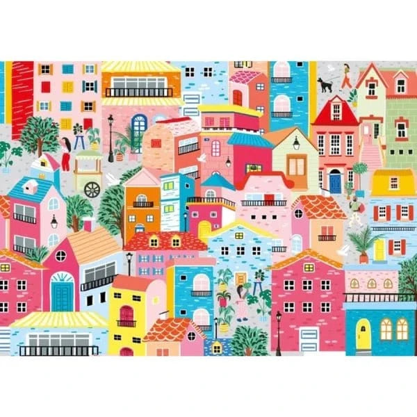 Magnolia Colorful Houses Shanya Bharti 1000pc Jigsaw Puzzle - Hobbytech Toys