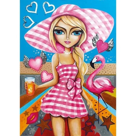 Magnolia Lady in Pink Romi Lerda 1000pc Jigsaw Puzzle - Hobbytech Toys