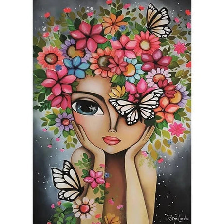 Magnolia Lady with Flowers Romi Lerda Special Edition 1000pc Jigsaw Puzzle - Hobbytech Toys