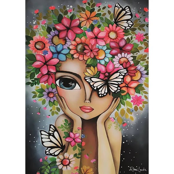 Magnolia Lady with Flowers Romi Lerda Special Edition 1000pc Jigsaw Puzzle - Hobbytech Toys