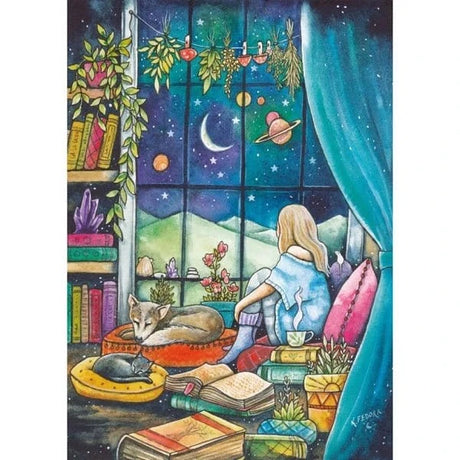 Magnolia Nightfall Kat Fedora 1000pc Jigsaw Puzzle - Hobbytech Toys