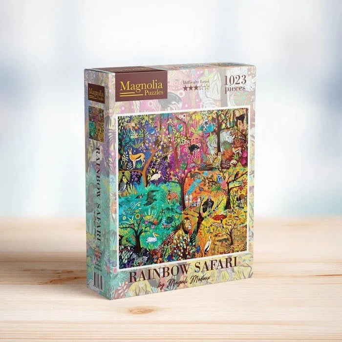 Magnolia Rainbow Safari Magali Modoux Special Edition 1000pc Jigsaw Puzzle - Hobbytech Toys
