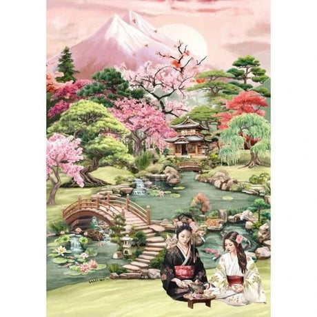 Magnolia Tea Garden Sarah Reyes 1000pc Jigsaw Puzzle - Hobbytech Toys