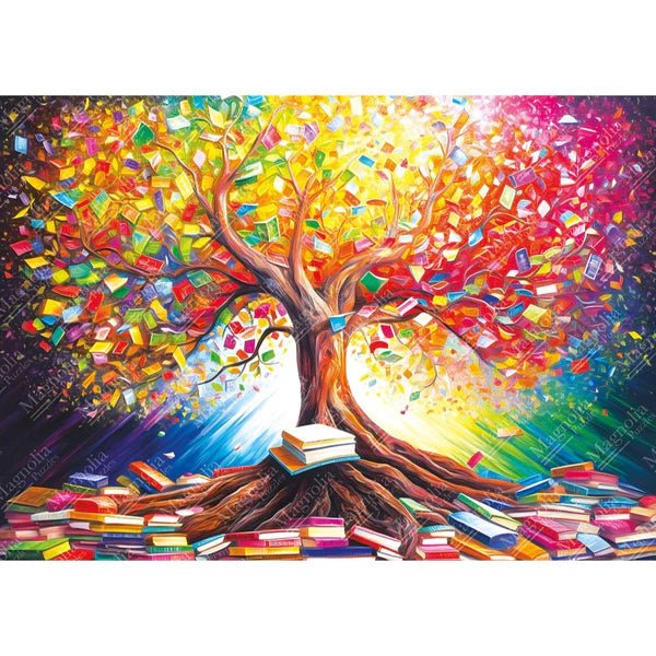 Magnolia Tree of Books Elif Hurdogan Special Edition 1000pc Jigsaw Puzzle - Hobbytech Toys