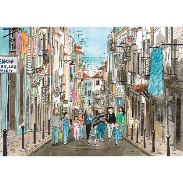 Magnolia Walk in Lisbon Inna Korneeva 1000pc Jigsaw Puzzle - Hobbytech Toys