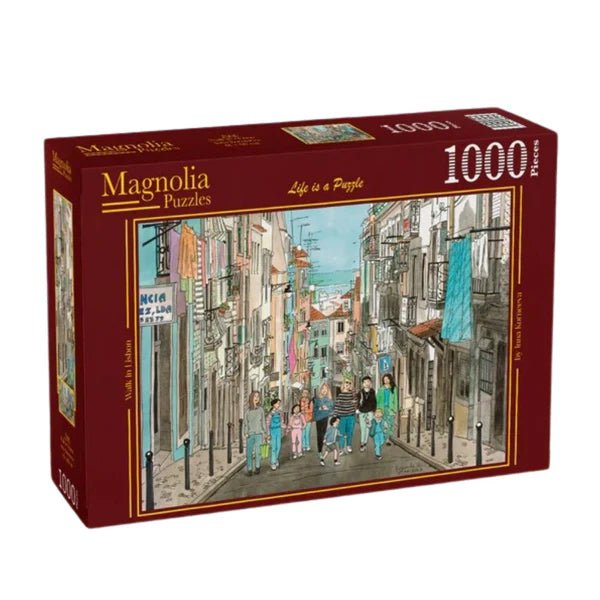 Magnolia Walk in Lisbon Inna Korneeva 1000pc Jigsaw Puzzle - Hobbytech Toys