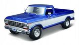 Maisto 1/18 1979 Ford F - 150 Pickup Truck Blue/White Diecast Model - Hobbytech Toys