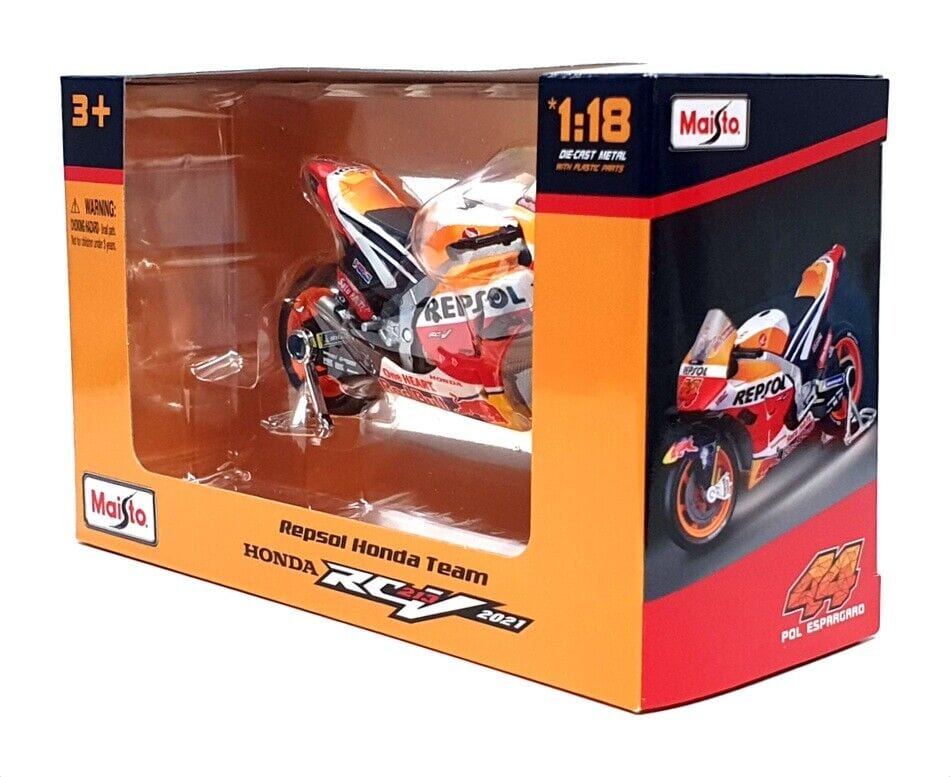 Maisto 1/18 Moto GP 2021 Repsol Honda Team - Marquez/Espargaro - Assorted
