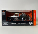 Maisto 1/24 1950 Chevrolet 3100 and 1948 Harley-Davidson FL Panhead