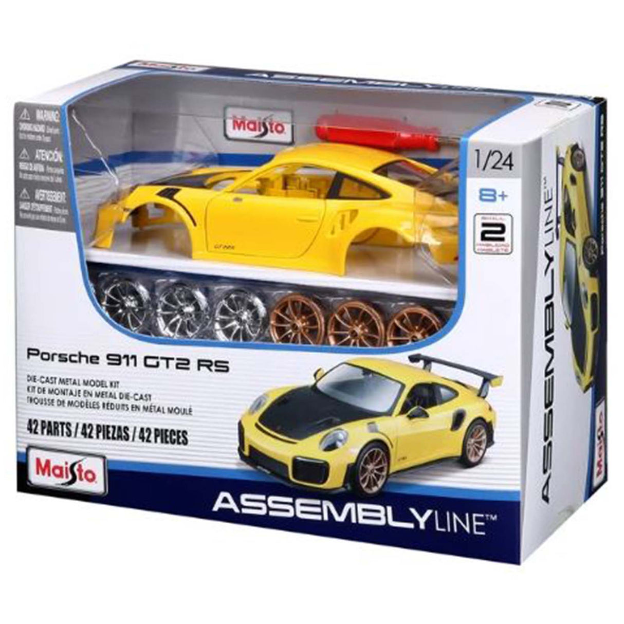Maisto 1/24 Porsche 911 GT2 RS Assembly Line diecast model kit