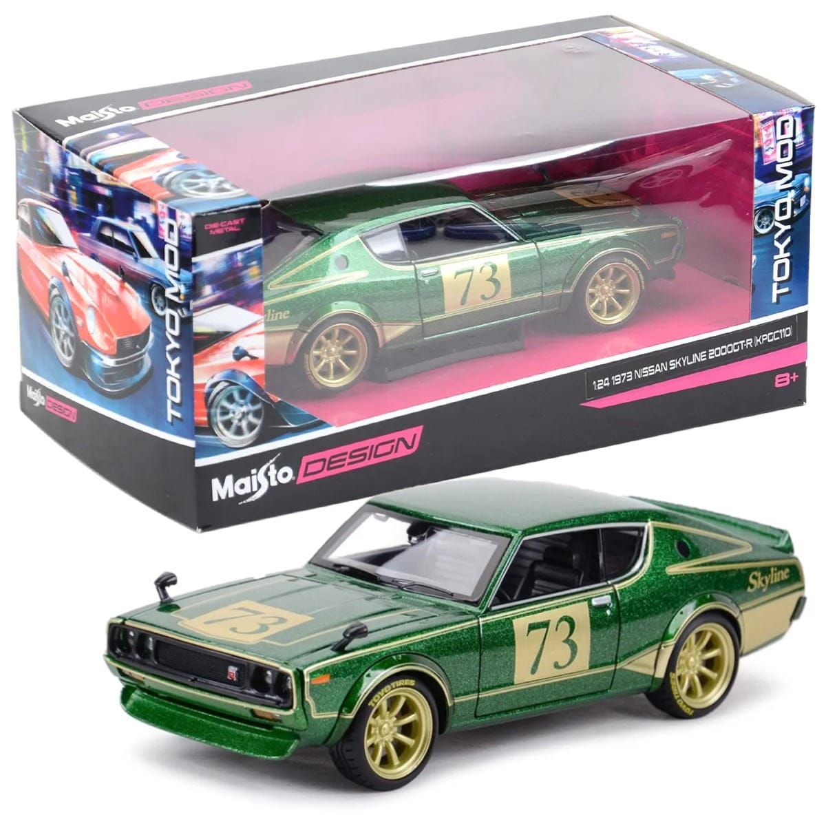 Maisto 1/24 1973 Nissan Skyline 2000GT-R Tokyo Mod diecast model