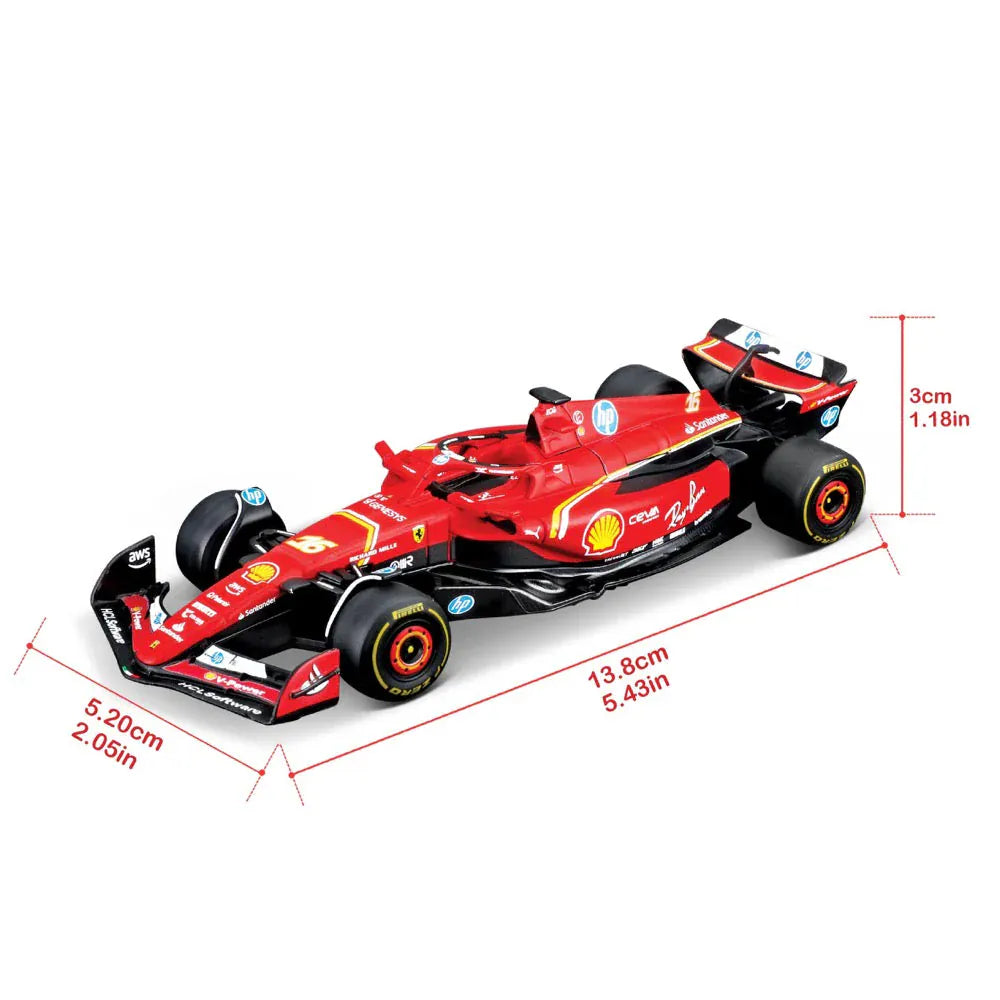 Maisto Tech 1:41 Diecast F-1 2024 Ferrari SF-24 with Racing Track - Leclerc #16 RC Car