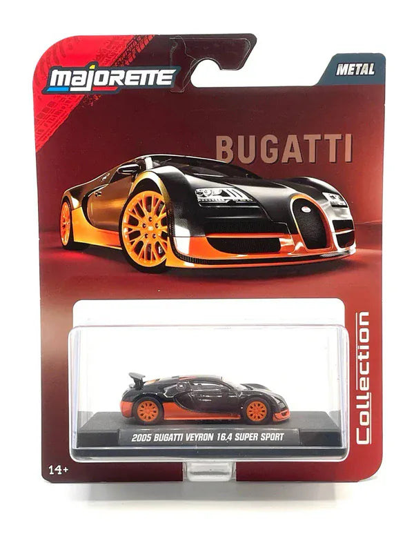 Majorette 1/64 Bugatti Veyron 16.4 SS 2005 Grey/Orange - Collection Series [78853]