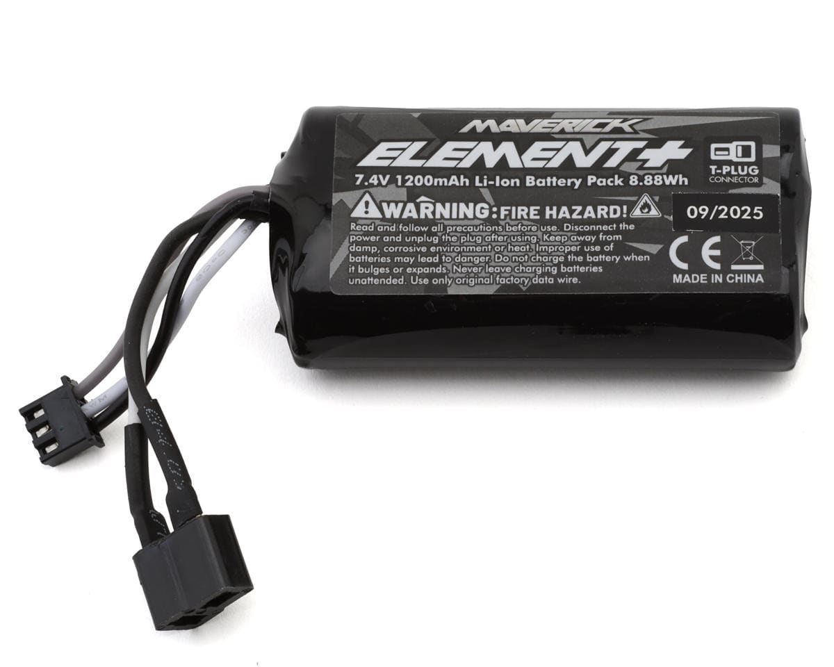 Maverick Element 1200mah 2S 7.4v Lipo Battery - Deans [151109]