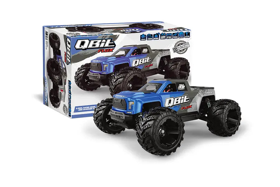 Maverick QBit MT Flux 1/16 4WD RTR Brushless Monster Truck (Blue) [151001]
