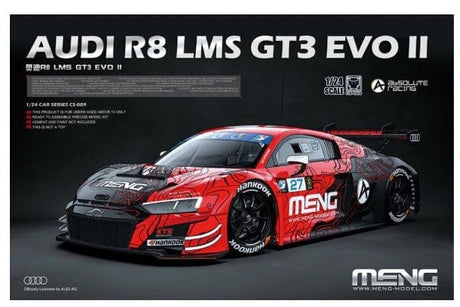 Meng 1/24 Audi R8 LMS GT3 EVO II Plastic Model Kit - Hobbytech Toys