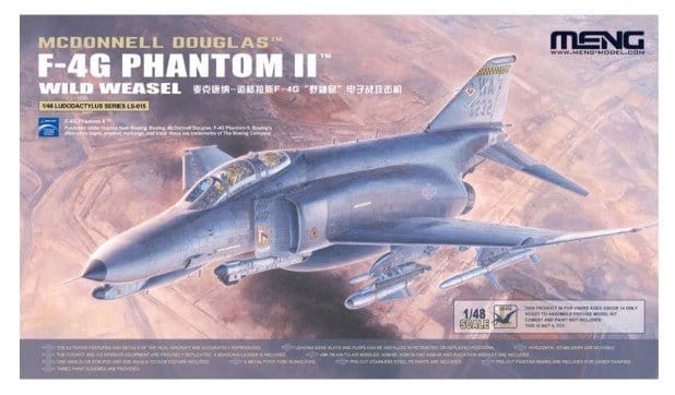 Meng 1/48 McDonnell Douglas F - 4G Phantom II Wild Weasel Plastic Model Kit - Hobbytech Toys