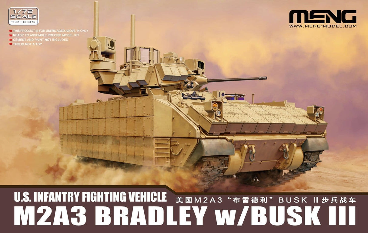 Meng 1/72 M2A3 Bradley w/ BUSK III Plastic Model Kit - Hobbytech Toys