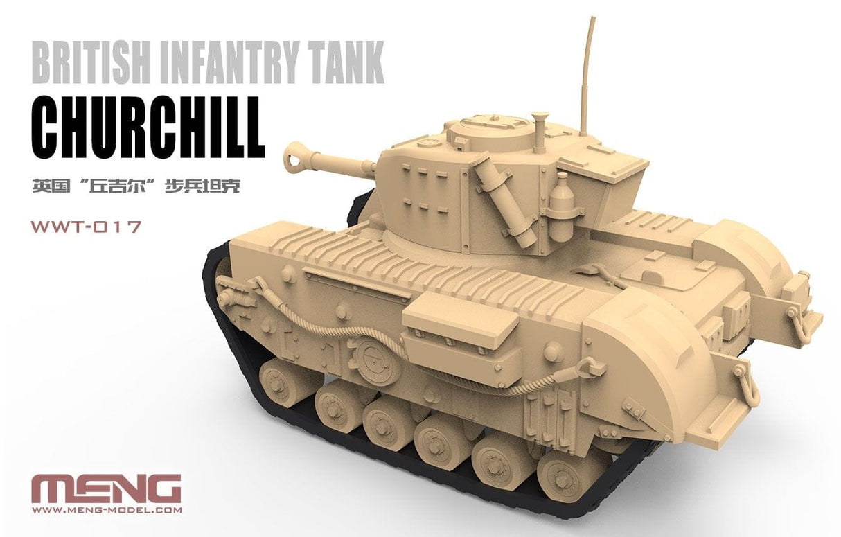 Meng World War Toons Churchill British Infantry Tank Plastic Model Kit - Hobbytech Toys