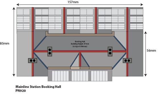 Metcalfe N Scale N Mainline Booking Hall Card Kit