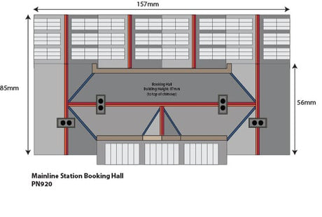 Metcalfe N Scale N Mainline Booking Hall Card Kit