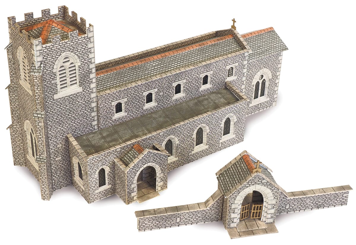 Metcalfe N Scale N Parish Church Card Kit