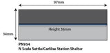 Metcalfe N Scale N Settle/Carlisle Railway Shelter Card Kit