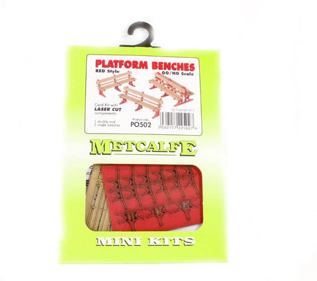 Metcalfe OO Scale Platform Benches 1 Double / 2 Single Kit [PO502] - Hobbytech Toys