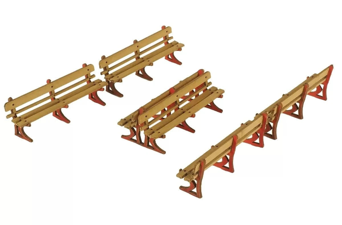 Metcalfe OO Scale Platform Benches 1 Double / 2 Single Kit [PO502] - Hobbytech Toys