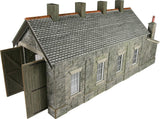 Metcalfe OO Scale Stone Single Track Engine Shed Card Kit
