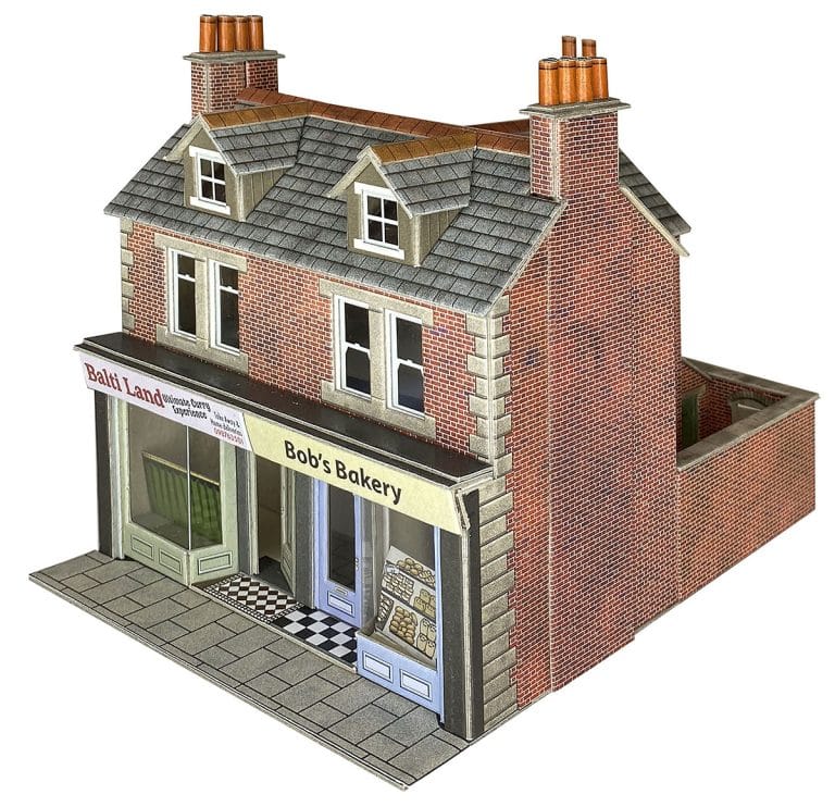 Metcalfe OO Scale Terrace Shop Fronts Brick Card Kit