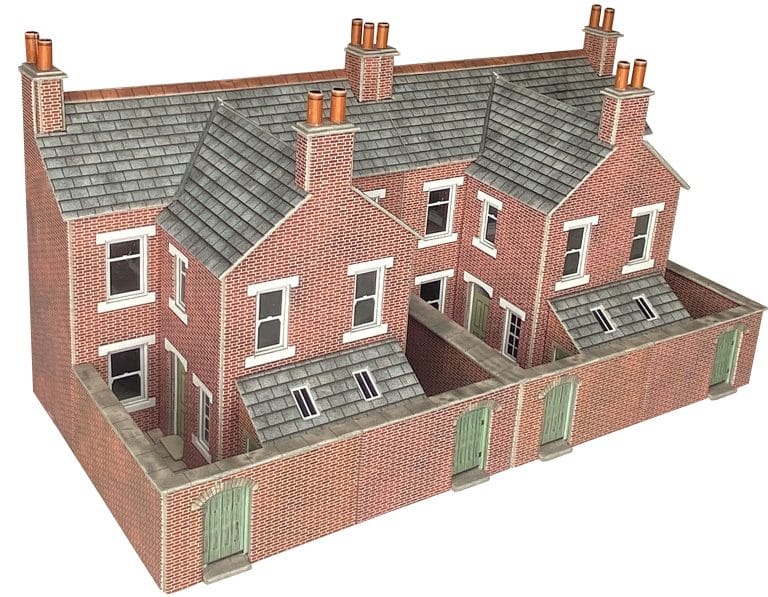 Metcalfe OO Scale Terrace Shop Fronts Brick Card Kit