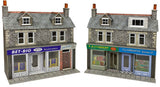 Metcalfe OO Scale Terrace Shop Fronts Stone Card Kit