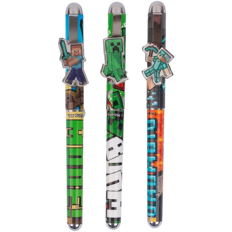 Minecraft 3Pk Pens With Clips