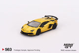 Mini GT 1/64 Lamborghini Aventador SVJ Giallo Orion Yellow Diecast Model Car