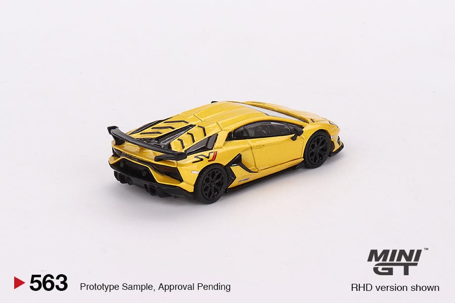 Mini GT 1/64 Lamborghini Aventador SVJ Giallo Orion Yellow Diecast Model Car