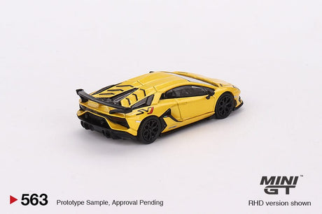 Mini GT 1/64 Lamborghini Aventador SVJ Giallo Orion Yellow Diecast Model Car