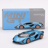 Mini GT 1/64 Lamborghini Sian FKP 37 Blue Aegir Diecast Model Car