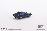 Mini GT 1/64 Lancia Stratos HF Stradale Blue Vincennes Diecast Model Car
