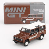 Mini GT 1/64 Land Rover Defender 110 1985 County Wagon Brown Diecast Model Car