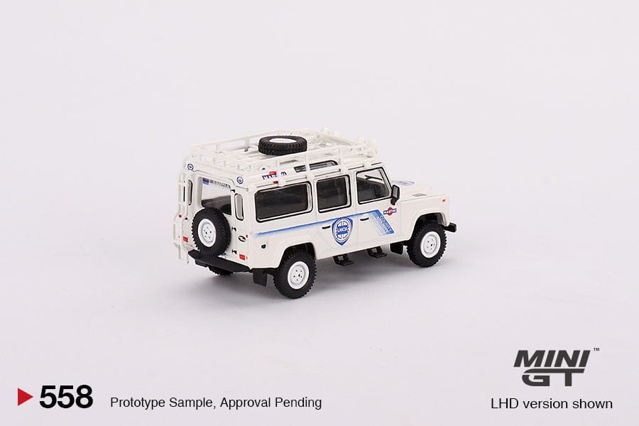 Mini GT 1/64 Land Rover Defender 110 1991 Safari Diecast Model Car