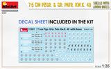 MiniArt 1/35 7.5 cm Pzgr. & Gr. Patr. Kw.K. 40 Shells with Ammo Boxes Plastic Model Kit