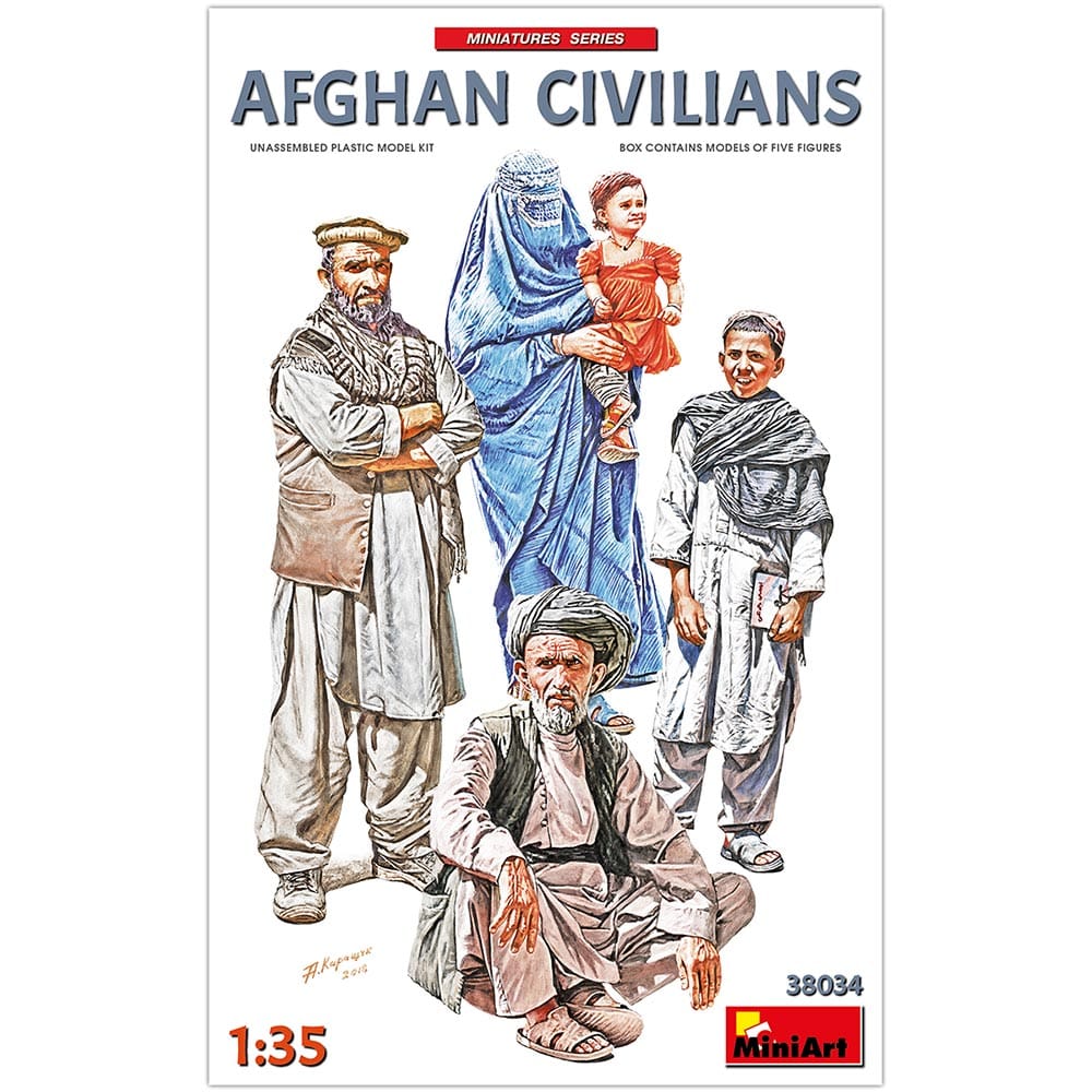 MiniArt 1/35 Afghan Civilians Plastic Model Kit [38034]