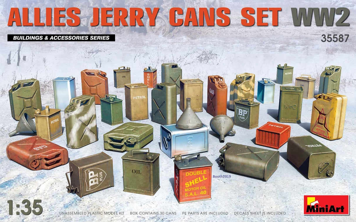 Miniart 1/35 Allies Jerry Can Set WW2 Plastic Model Kit [35587]