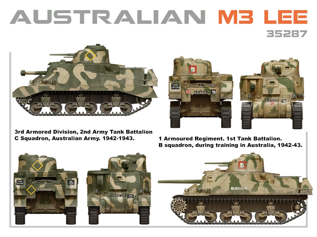Miniart 1/35 Australian M3 Lee Interior Kit Plastic Model Kit [35287]