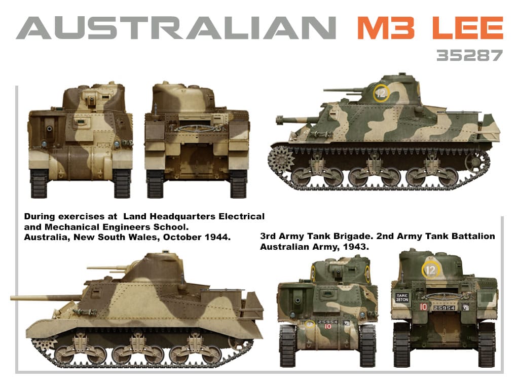 Miniart 1/35 Australian M3 Lee Interior Kit Plastic Model Kit [35287]