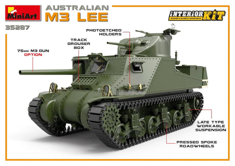 Miniart 1/35 Australian M3 Lee Interior Kit Plastic Model Kit [35287]